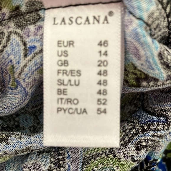 Lascana: Elastic Off the Shoulder (with straps) Blue Paisley Midi Dress- 14 - Picture 4 of 16